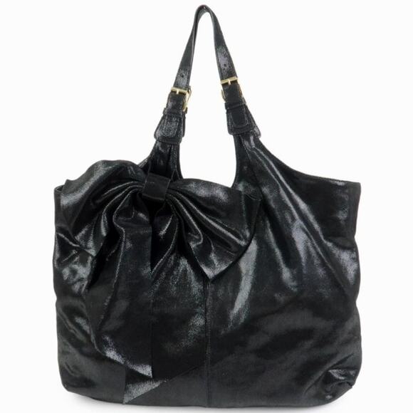 💎✨BEAUTIFUL✨💎Authentic VALENTINO RED Leather Ribbon Shoulder Bag - Picture 1 of 15